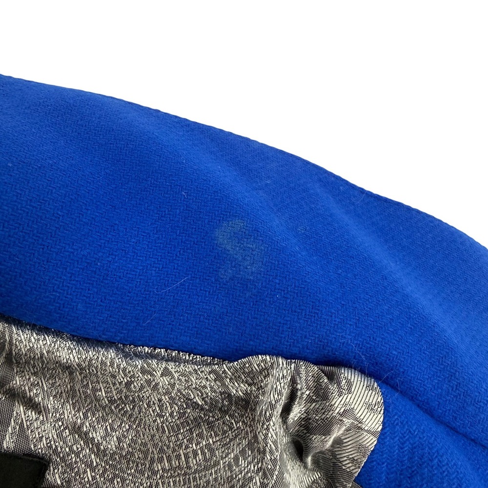 Desigual by Christian Lacroix Julieta Royal Blue Wool Blend Funnel Neck Zip Coat - Picture 10 of 11